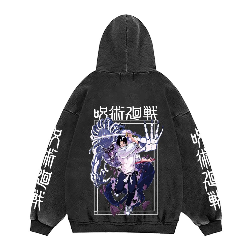 Jujutsu Kaisen Toji hoodie, 100% cotton vintage gothic manga pullover