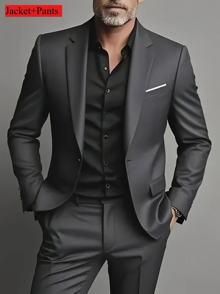 Men's Slim Fit 3-Piece Tuxedo Suit - Elegant Formal Set