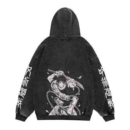 Jujutsu Kaisen Toji hoodie, 100% cotton vintage gothic manga pullover