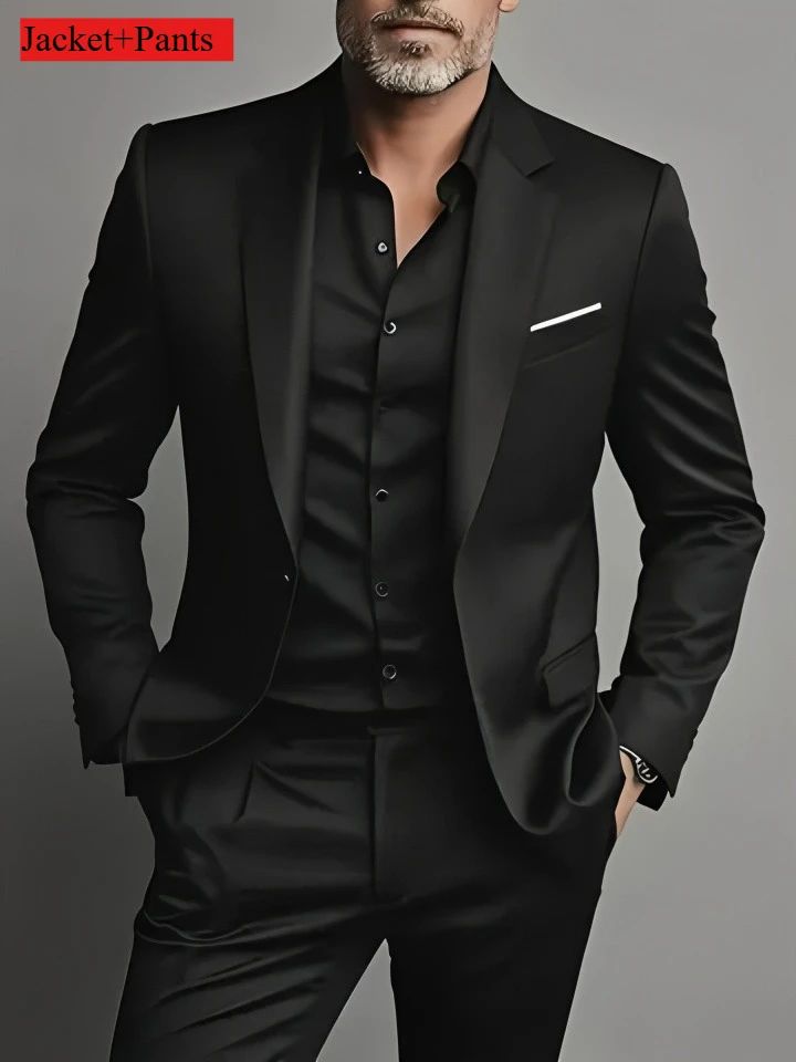 Men's Slim Fit 3-Piece Tuxedo Suit - Elegant Formal Set