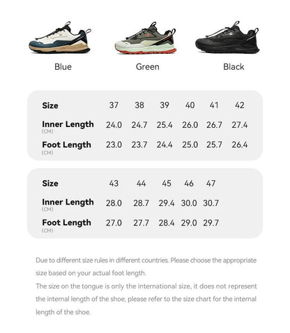 Unisex Hiking Shoes – Elastic Lace Non‑Slip Outdoor Sneakers