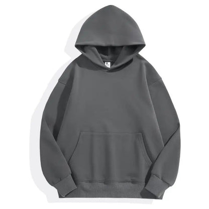480gsm heavy cotton hoodie with velvet lining, thick fleece pullover unisex