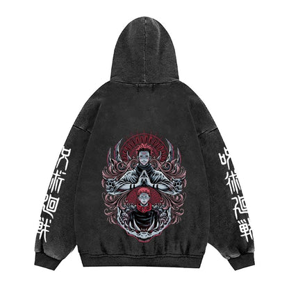 Jujutsu Kaisen Toji hoodie, 100% cotton vintage gothic manga pullover