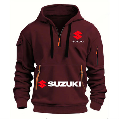 Suzuki men’s hoodie for outdoor motorcycle riding, soft breathable autumn/winter