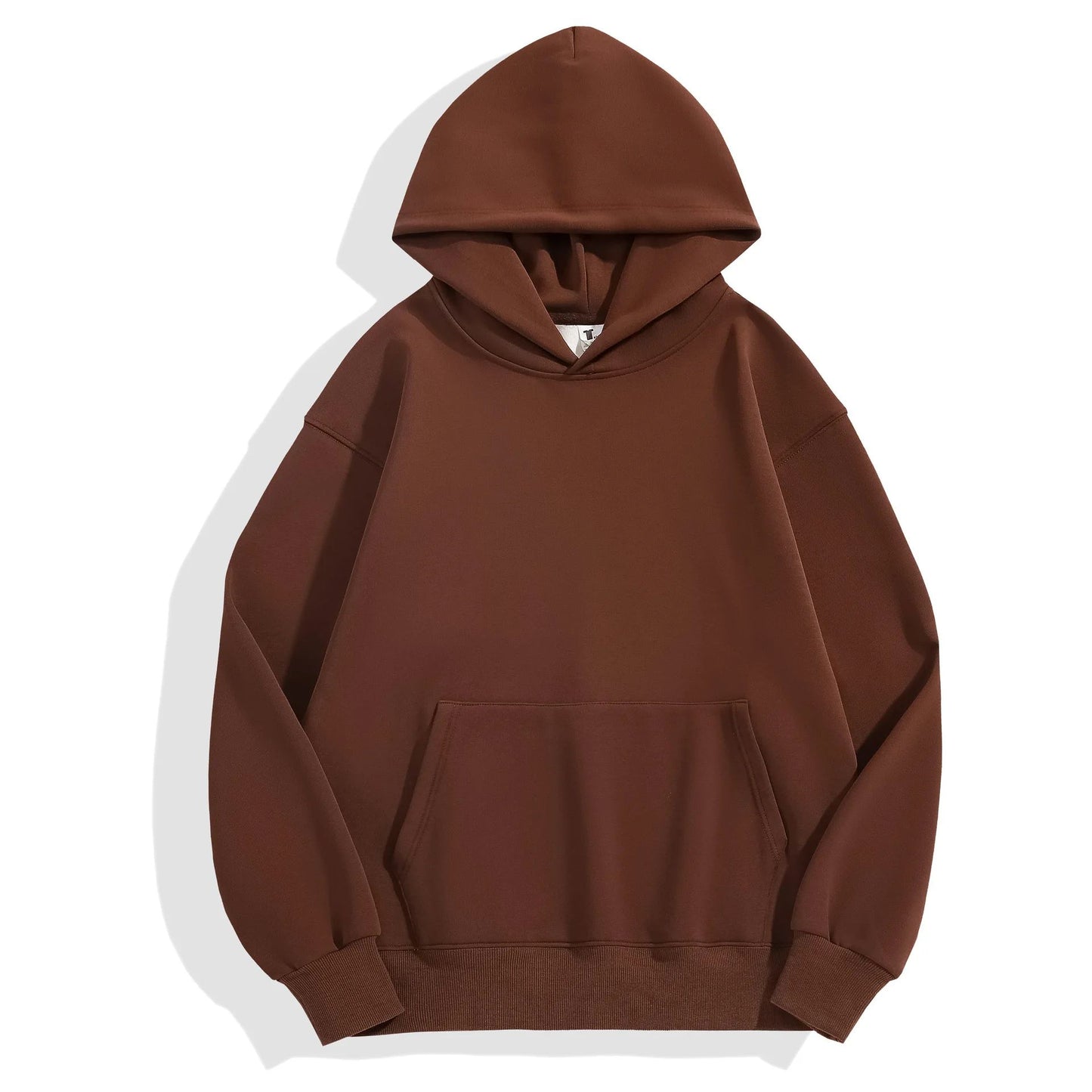 480gsm heavy cotton hoodie with velvet lining, thick fleece pullover unisex