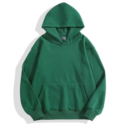 480gsm heavy cotton hoodie with velvet lining, thick fleece pullover unisex