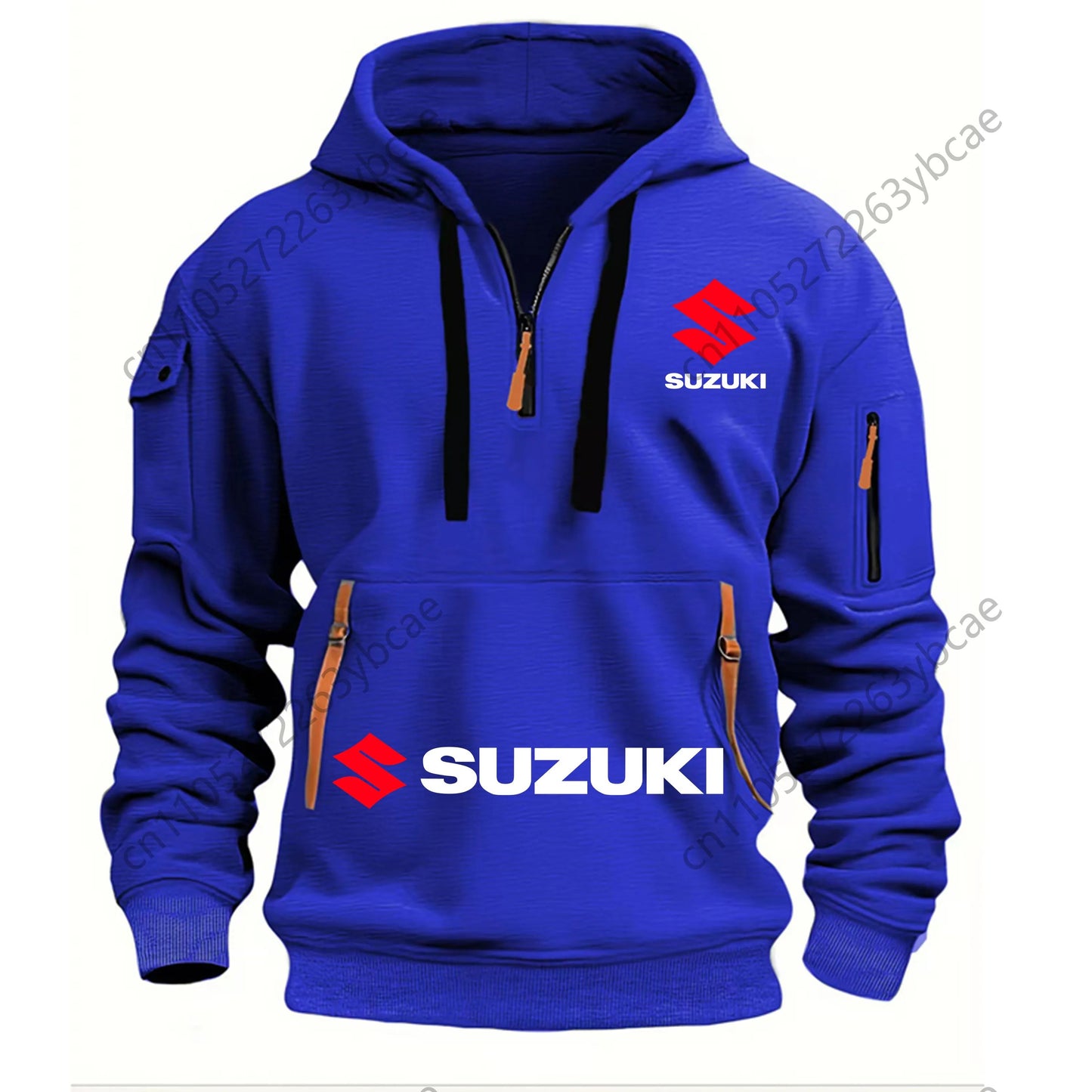 Suzuki men’s hoodie for outdoor motorcycle riding, soft breathable autumn/winter