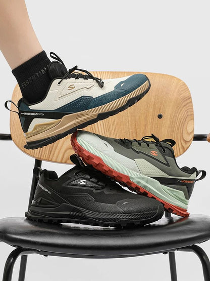 Unisex Hiking Shoes – Elastic Lace Non‑Slip Outdoor Sneakers