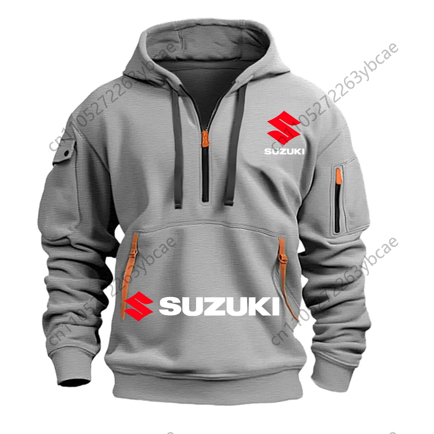 Suzuki men’s hoodie for outdoor motorcycle riding, soft breathable autumn/winter