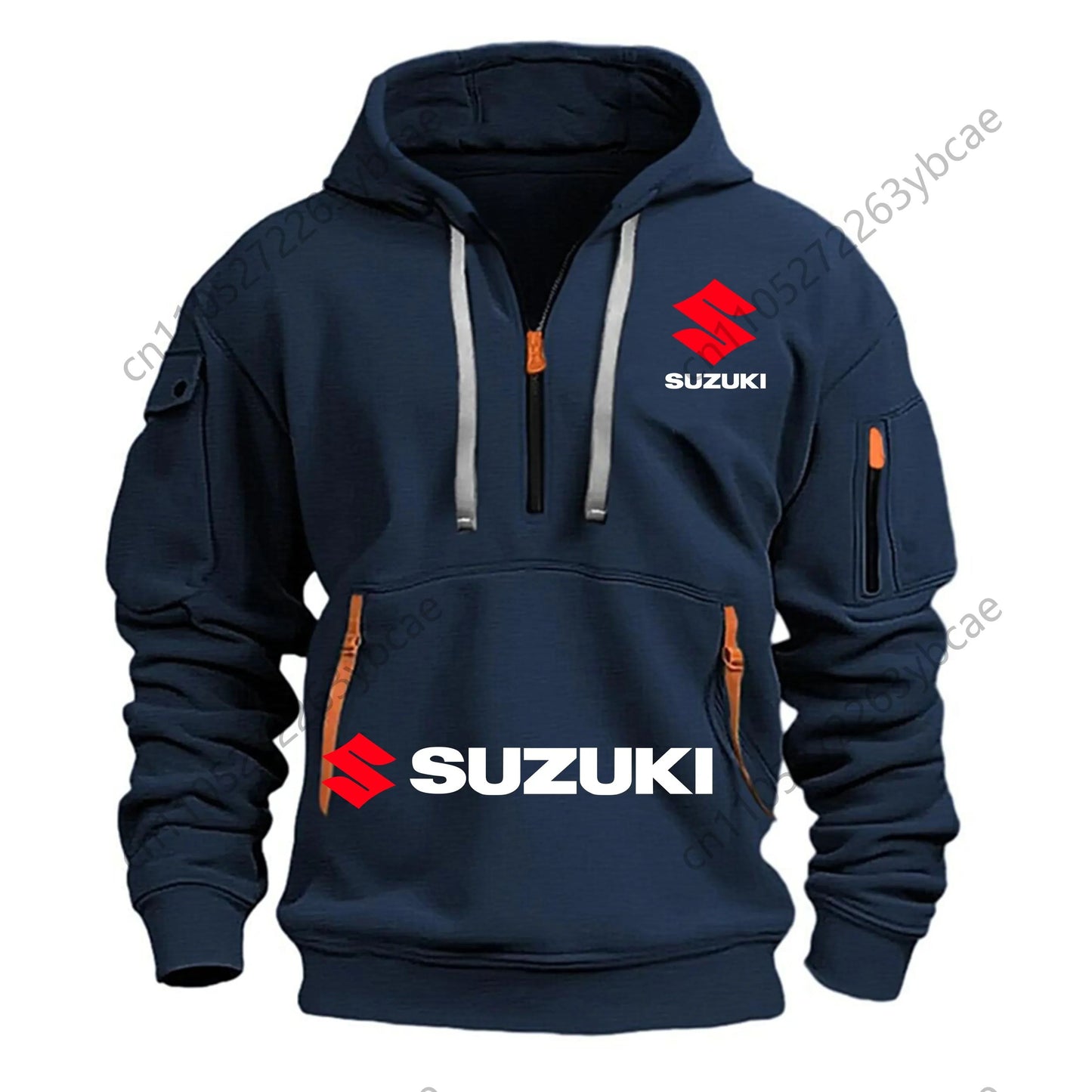 Suzuki men’s hoodie for outdoor motorcycle riding, soft breathable autumn/winter