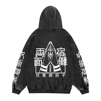 Jujutsu Kaisen Toji hoodie, 100% cotton vintage gothic manga pullover