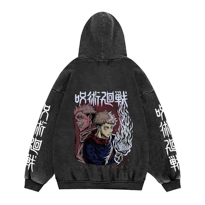 Jujutsu Kaisen Toji hoodie, 100% cotton vintage gothic manga pullover