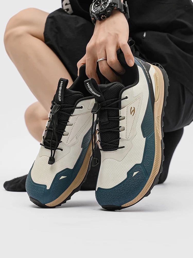 Unisex Hiking Shoes – Elastic Lace Non‑Slip Outdoor Sneakers