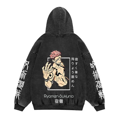 Jujutsu Kaisen Toji hoodie, 100% cotton vintage gothic manga pullover