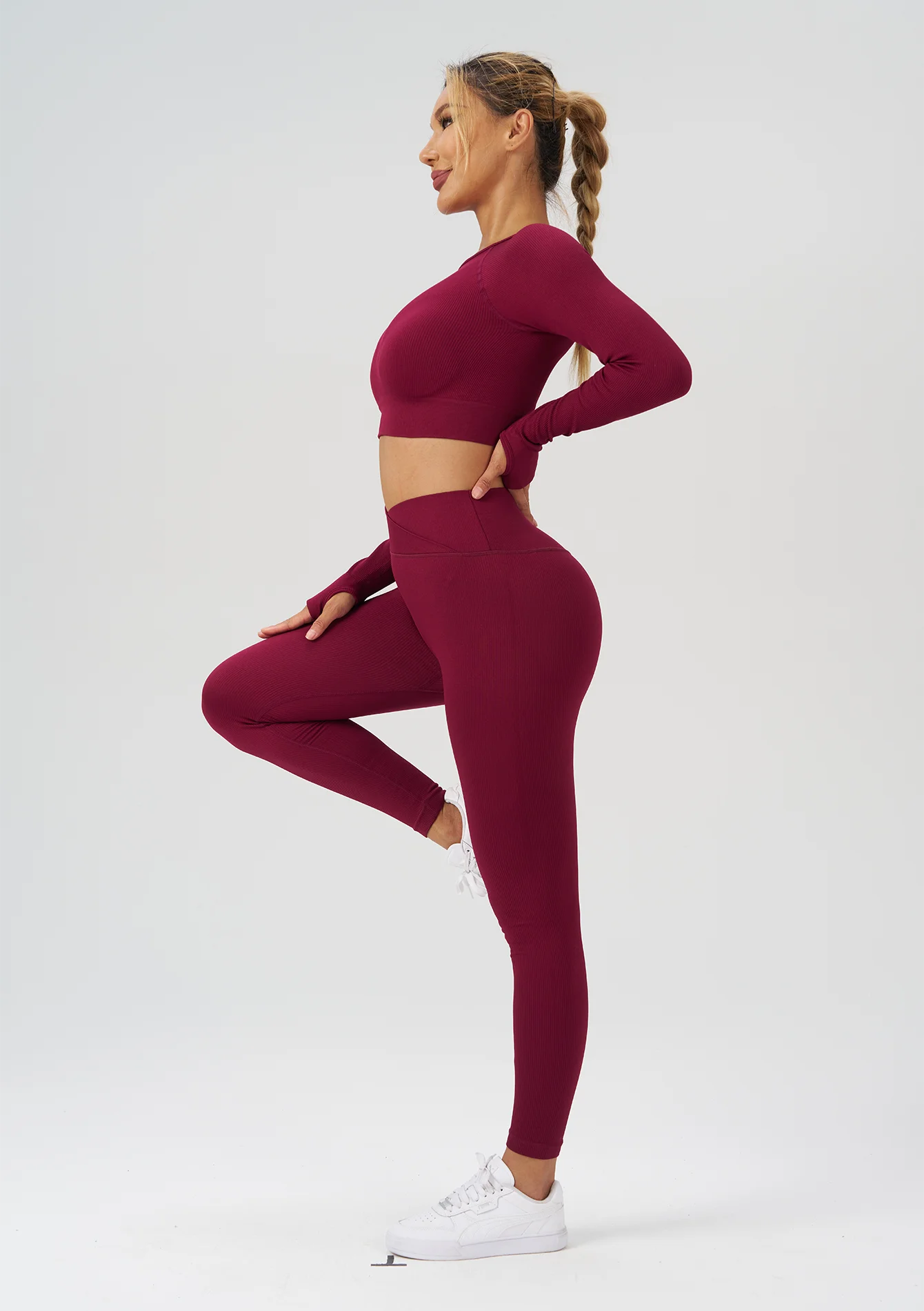 Women’s Seamless Long Sleeve Yoga Set