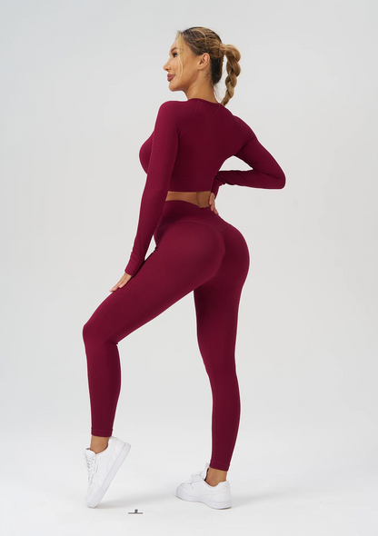 Women’s Seamless Long Sleeve Yoga Set