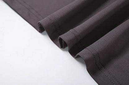 Women’s Pleated Patchwork Maxi Dress – High Waist, Long Sleeve, Slim Fit Party Dress