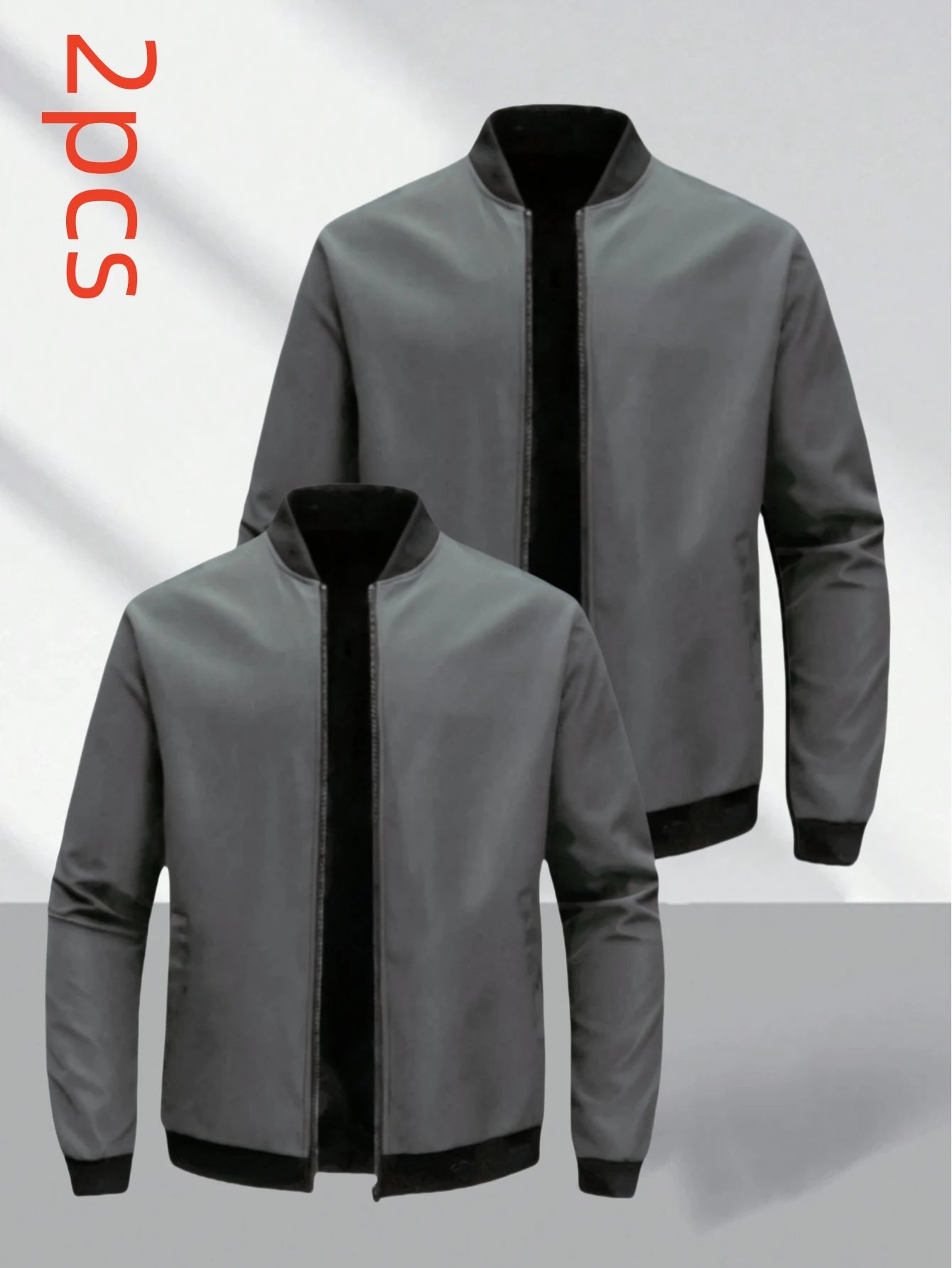 Men’s Casual Detachable-Zip Polyester Jacket