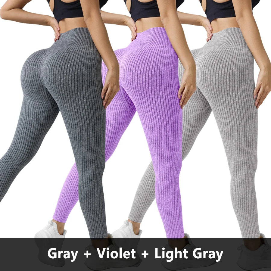 Women’s Seamless High-Waist Yoga Leggings 3-Pack