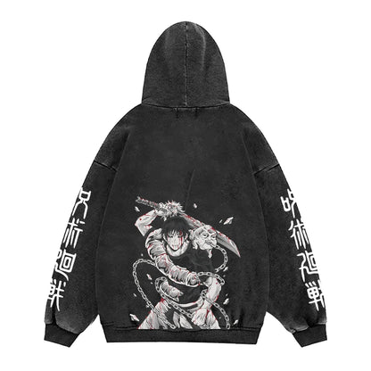 Jujutsu Kaisen Toji hoodie, 100% cotton vintage gothic manga pullover