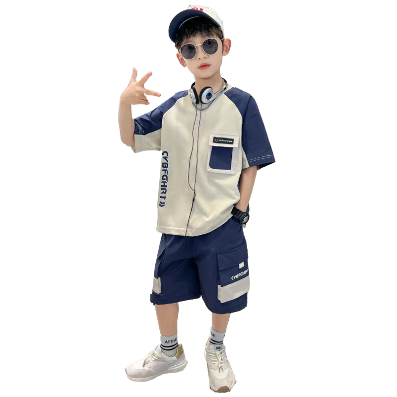 2026 Boys Summer T-Shirt and Shorts Set – Casual Sportswear 2 pcs