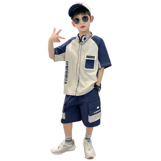 2026 Boys Summer T-Shirt and Shorts Set – Casual Sportswear 2 pcs