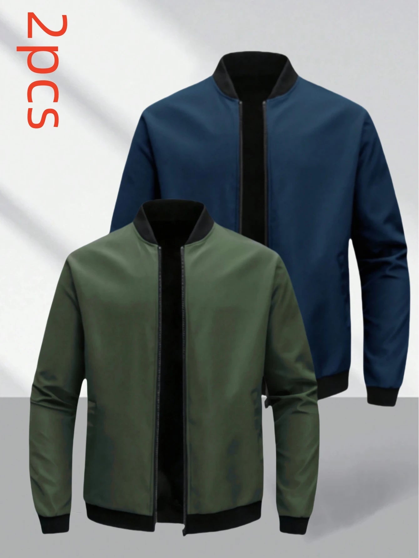 Men’s Casual Detachable-Zip Polyester Jacket