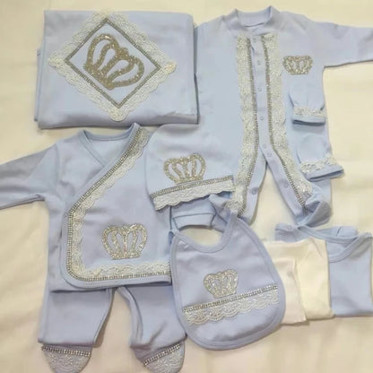 2026 Pearly Crown Newborn Romper and 10-Piece Gift Set