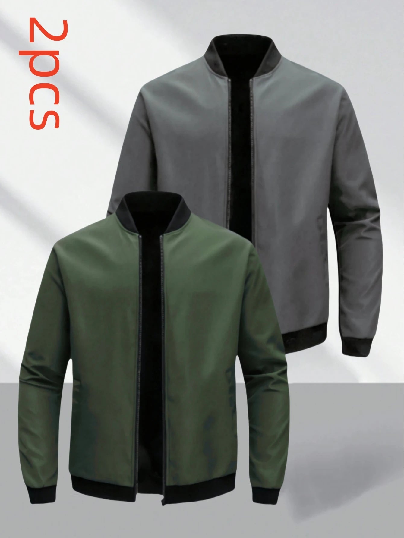 Men’s Casual Detachable-Zip Polyester Jacket