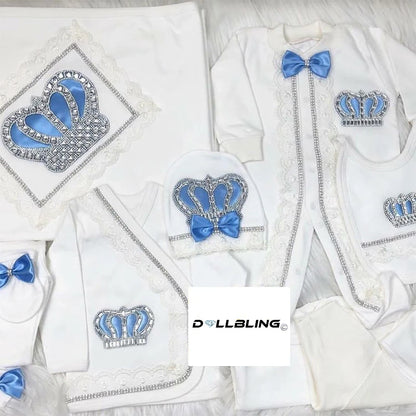 2026 Pearly Crown Newborn Romper and 10-Piece Gift Set