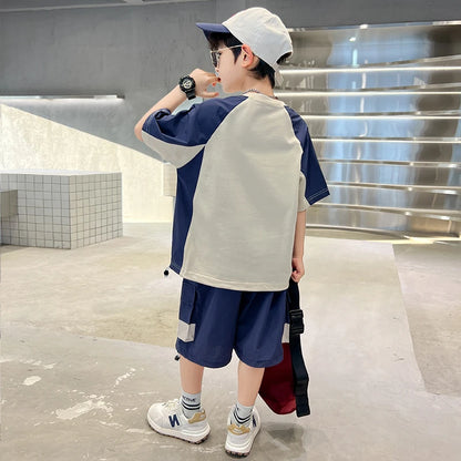 2026 Boys Summer T-Shirt and Shorts Set – Casual Sportswear 2 pcs
