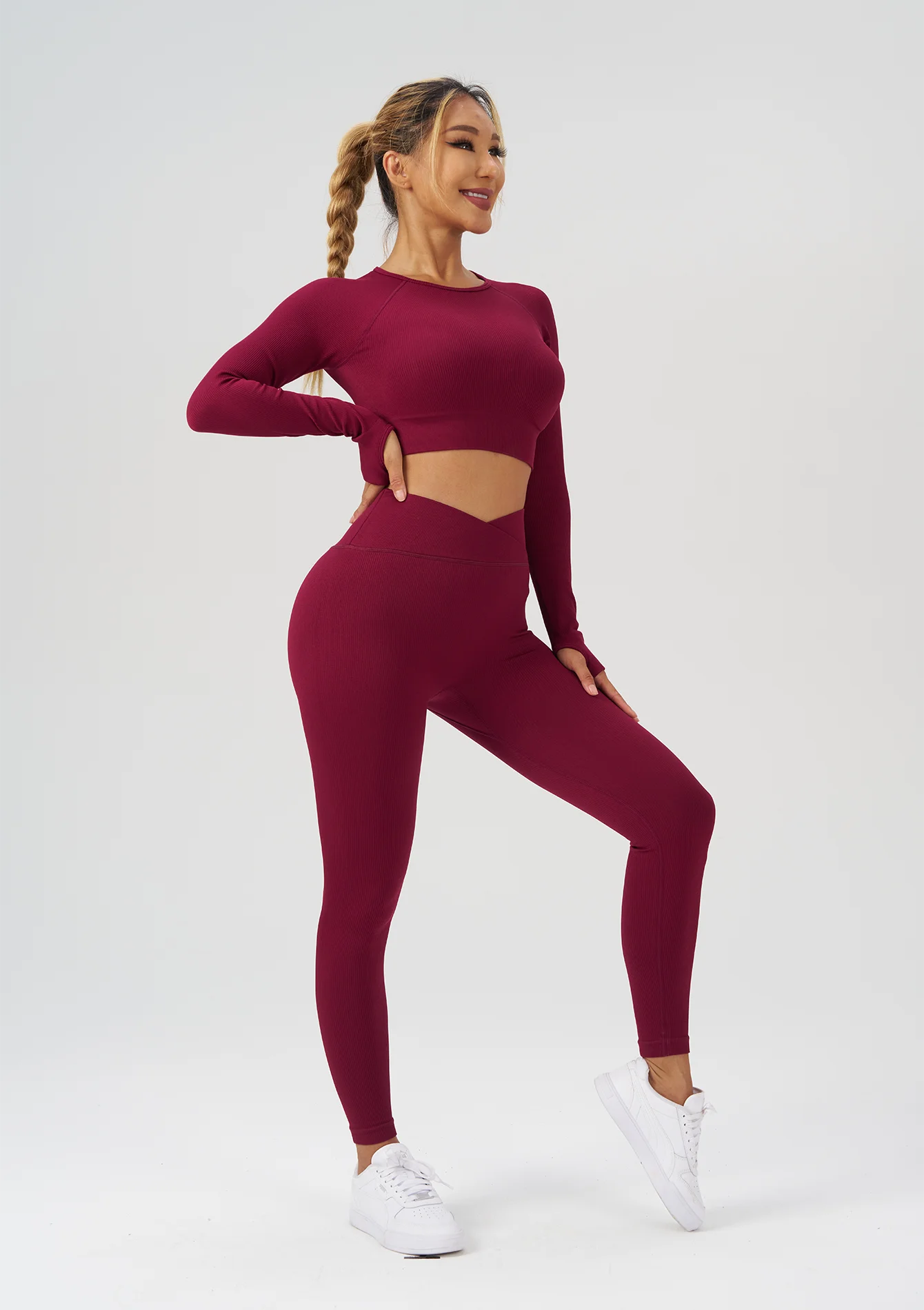 Women’s Seamless Long Sleeve Yoga Set