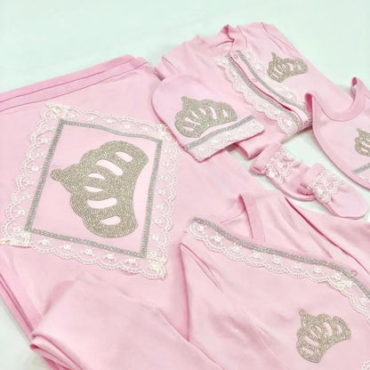 2026 Pearly Crown Newborn Romper and 10-Piece Gift Set