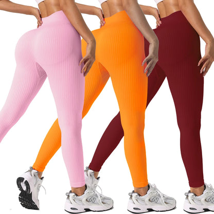 Women’s Seamless High-Waist Yoga Leggings 3-Pack