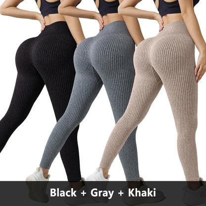Women’s Seamless High-Waist Yoga Leggings 3-Pack