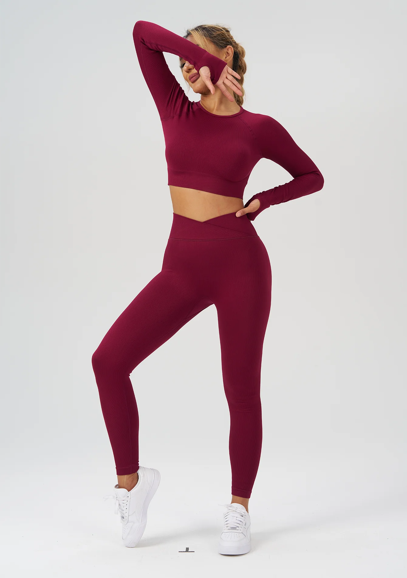 Women’s Seamless Long Sleeve Yoga Set