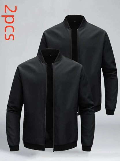 Men’s Casual Detachable-Zip Polyester Jacket
