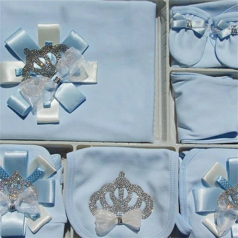 2026 Pearly Crown Newborn Romper and 10-Piece Gift Set