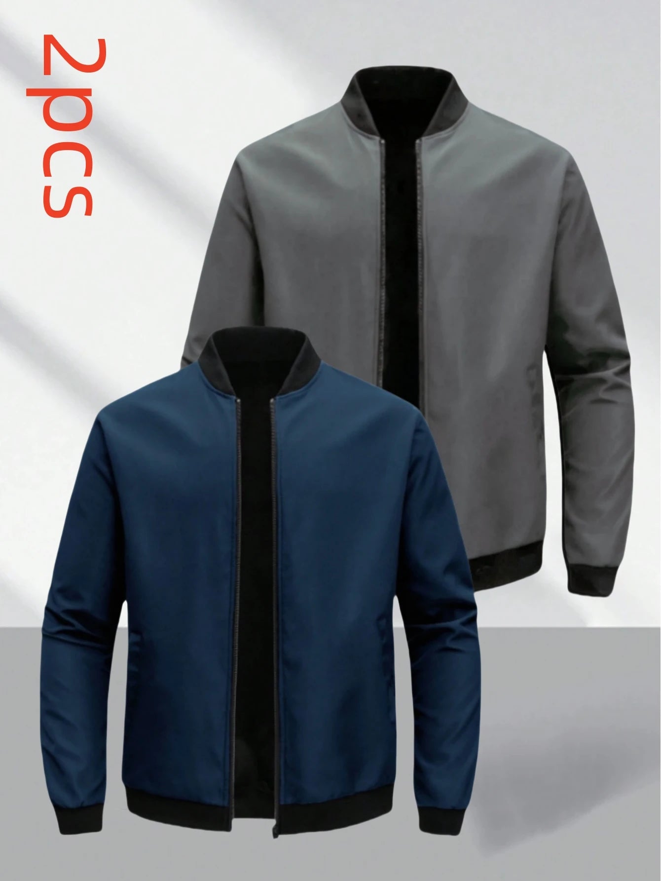 Men’s Casual Detachable-Zip Polyester Jacket