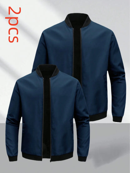 Men’s Casual Detachable-Zip Polyester Jacket