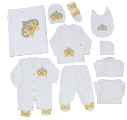 2026 Pearly Crown Newborn Romper and 10-Piece Gift Set
