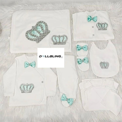 2026 Pearly Crown Newborn Romper and 10-Piece Gift Set