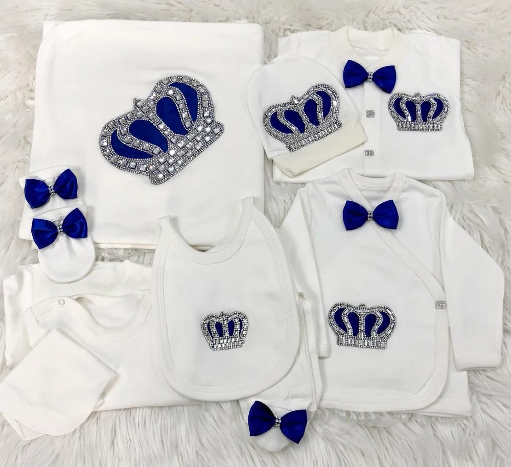 2026 Pearly Crown Newborn Romper and 10-Piece Gift Set