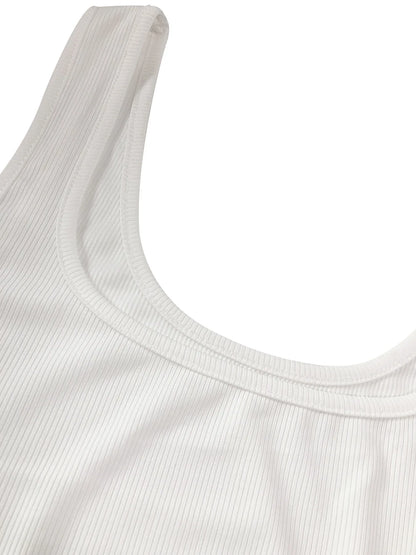 Women’s Sleeveless O-Neck Ruffle Mini Dress