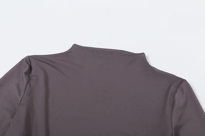 Women’s Pleated Patchwork Maxi Dress – High Waist, Long Sleeve, Slim Fit Party Dress