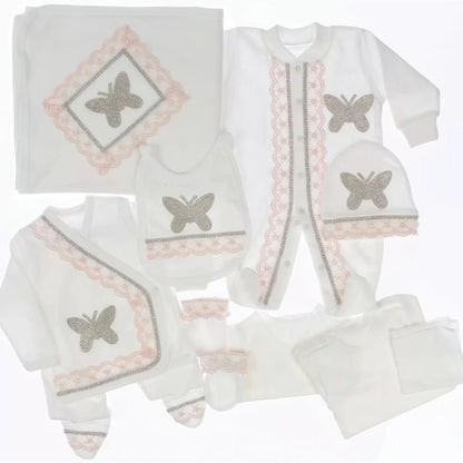 2026 Pearly Crown Newborn Romper and 10-Piece Gift Set