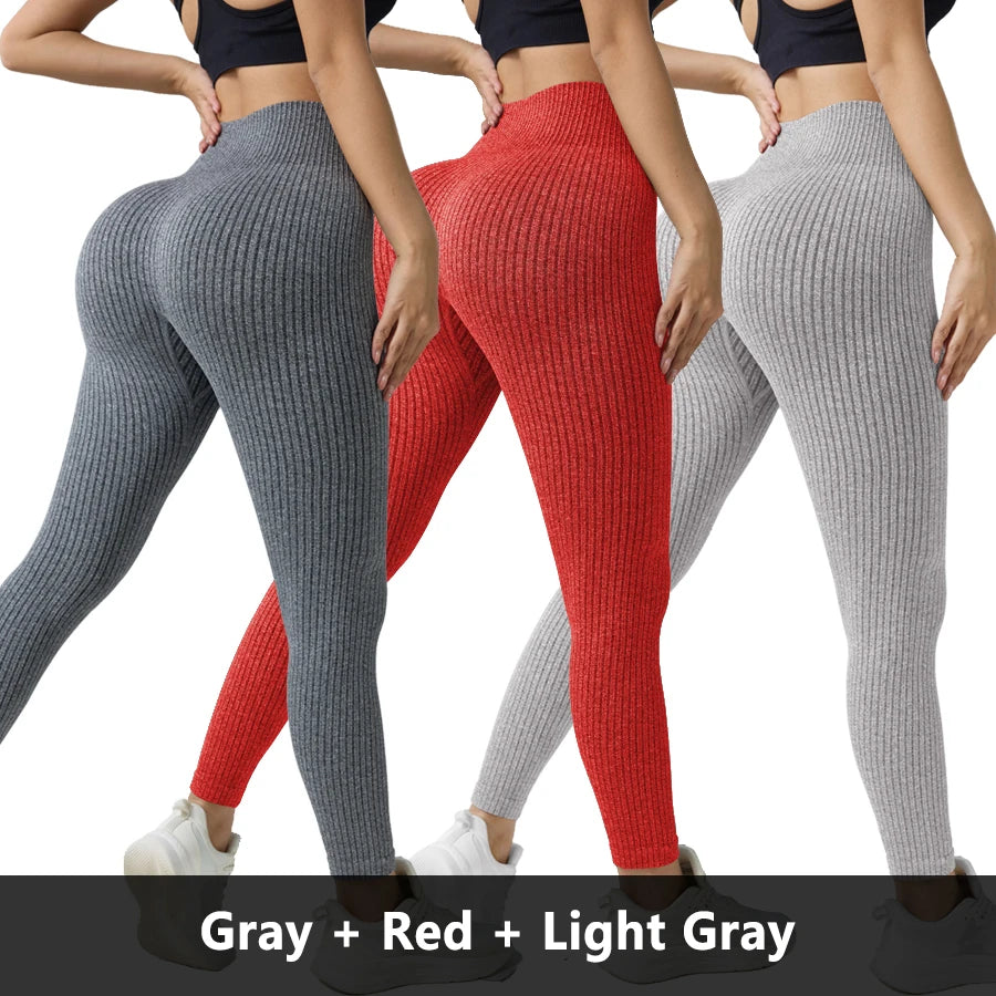 Women’s Seamless High-Waist Yoga Leggings 3-Pack