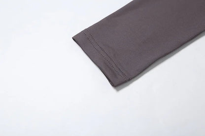 Women’s Pleated Patchwork Maxi Dress – High Waist, Long Sleeve, Slim Fit Party Dress