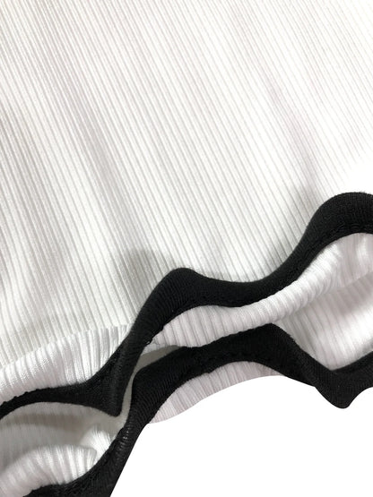 Women’s Sleeveless O-Neck Ruffle Mini Dress