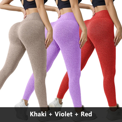 Women’s Seamless High-Waist Yoga Leggings 3-Pack